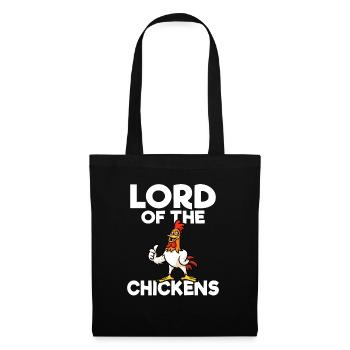 Seigneur des Poulets Poulet Amoureux Du Poulet Farmer Coq - Sac en tissu - noir - Devant