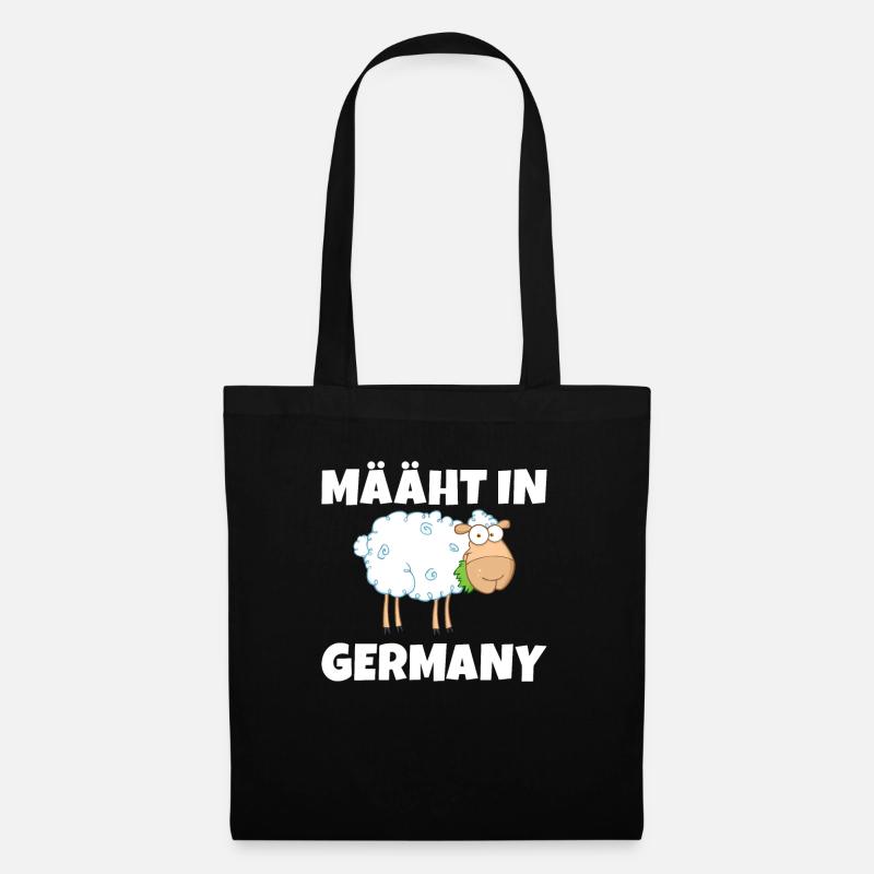 Mäht in Germany Rasenmäher Garten Kleingärtner - Stoffbeutel - Schwarz