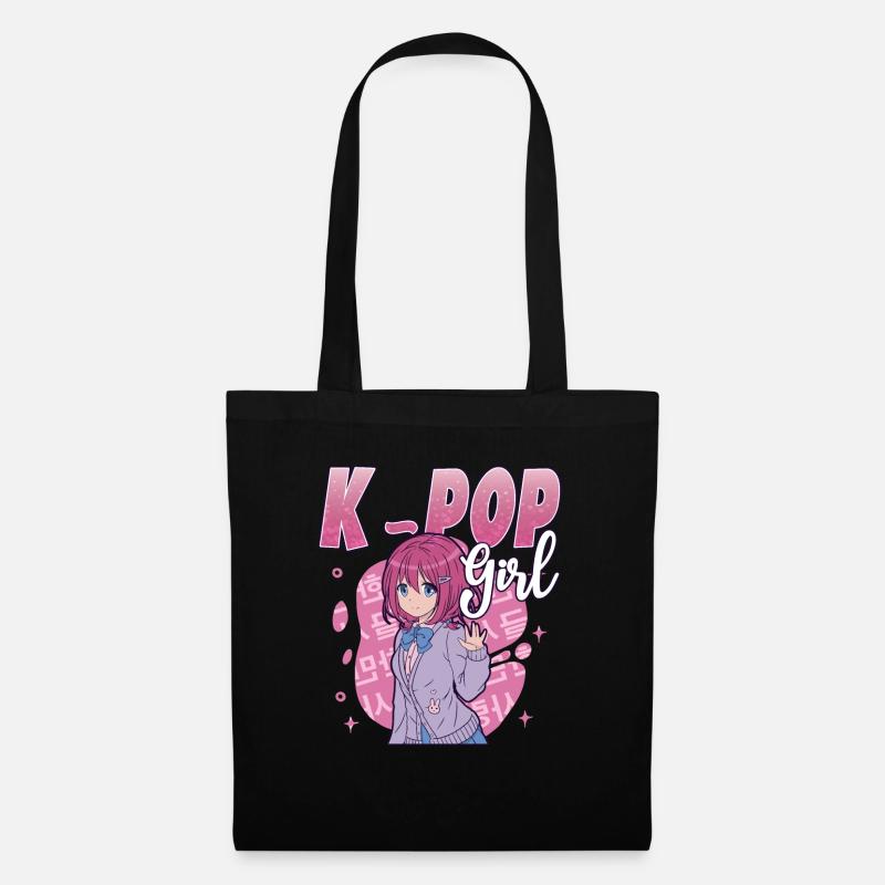 K-Pop Girl K-Drama Kpop - Stoffbeutel - Schwarz