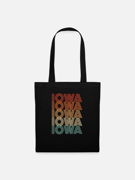 Iowa heimatstadt geschenk - Stoffbeutel - Schwarz
