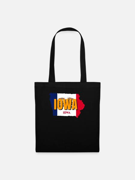 Iowa bewohner geschenk - Stoffbeutel - Schwarz
