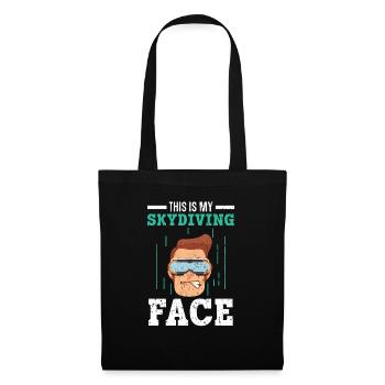Mon visage de parachutisme Parachutisme Parachutiste - Sac en tissu - noir - Devant