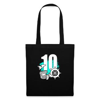 Pirate 10 year old pirates treasure 10th birthday - Tote Bag - black - Front