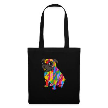 Pug Colorful - Tote Bag - black - Front