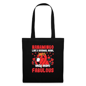 Flamingo Lustiges Flamingo Vogel Geschenk - Stoffbeutel - Schwarz - Vorne
