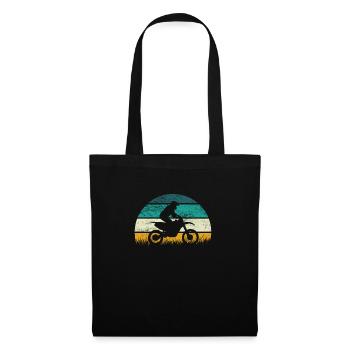 Motocross Dirt Bike Rétro Supercross Vintage MX - Sac en tissu - noir - Devant