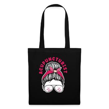 Acupuncteur Acupuncture Femme Acupuncteur - Sac en tissu - noir - Devant
