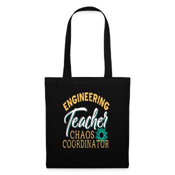 Vintage Engineering Teacher Chaos Coordinator - Stoffbeutel - Schwarz - Vorne