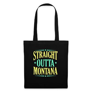 Straight Outta Montana gift - Tote Bag - black - Front