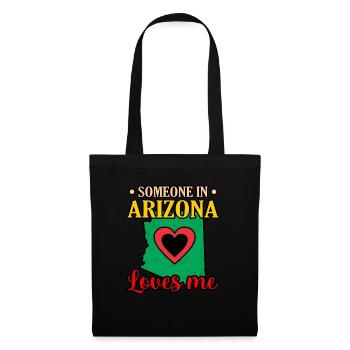 Jemand Liebt Arizona geschenk - Stoffbeutel - Schwarz - Vorne