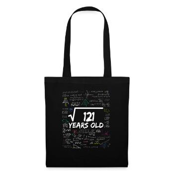 Square Root of 121 11TH Funny Math Birthday - Stoffbeutel - Schwarz - Vorne