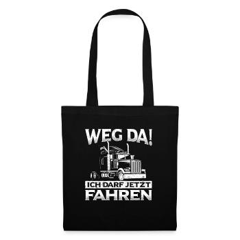LKW Führerschein Bestanden Weg Da! Geschenk LKW-Fa - Stoffbeutel - Schwarz - Vorne