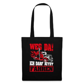 LKW Führerschein Bestanden Weg Da! Geschenk LKW-Fa - Stoffbeutel - Schwarz - Vorne