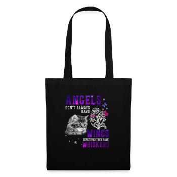 Les anges n’ont pas toujours des ailes, certains ont des moustaches - Sac en tissu - noir - Devant