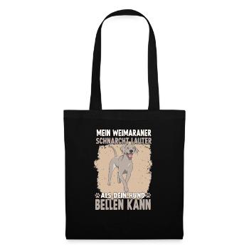Cooles Hundehalter Motiv Weimaraner Hunde - Stoffbeutel - Schwarz - Vorne
