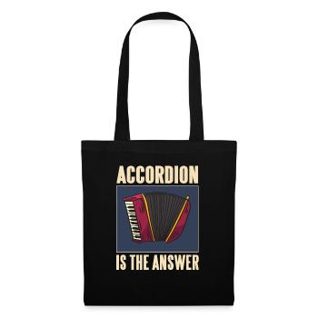 L’accordéon est la réponse Drôle de designs T-shirt - Sac en tissu - noir - Devant