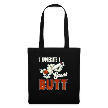 J’apprécie un super t-shirt fumeur drôle de fesses - Sac en tissu - noir - Devant
