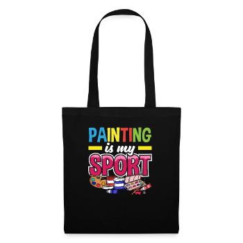 Painter Painting Painting Is My Sport - Stoffbeutel - Schwarz - Vorne