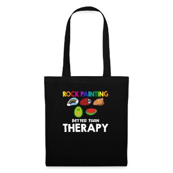 Rock Painting Better Than Therapy - Tote Bag - black - Front