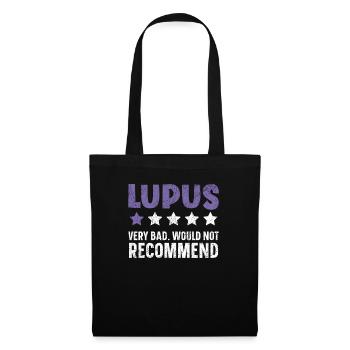 Lupus Bewusstsein Purple Ribbon Autoimmunkrankheit - Stoffbeutel - Schwarz - Vorne
