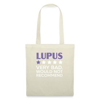 Lupus Bewusstsein Purple Ribbon Autoimmunkrankheit - Stoffbeutel - Natur - Vorne