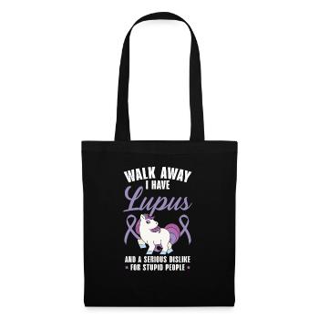 S’éloigner J’ai lupus licorne Lupus Conscience - Sac en tissu - noir - Devant