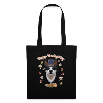 Joyeux Thanksgiving I Dog Lover I Australien - Sac en tissu - noir - Devant