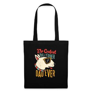 Der coolste Bull Terrier Dad aller Zeiten Der cool - Stoffbeutel - Schwarz - Vorne