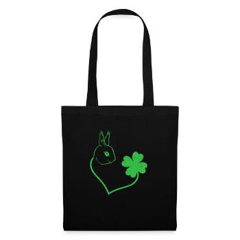 Squirrel Cloverleaf Lucky Charm Love - Tote Bag - black - Front