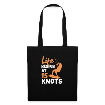 Kiteboarding Kitesurfing Funny Joke Life - Tote Bag - black - Front
