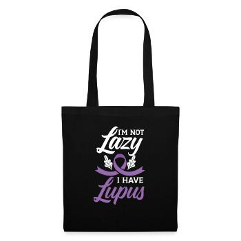 Je ne suis pas paresseux, j’ai une conscience du lupus Lupus Warrior - Sac en tissu - noir - Devant