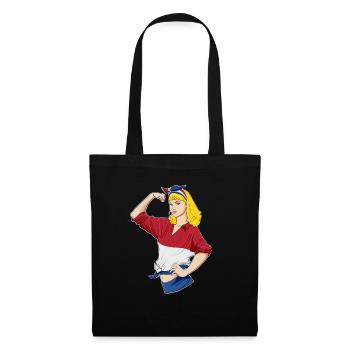 Fille hollandaise incassable I Héritage néerlandais I - Sac en tissu - noir - Devant