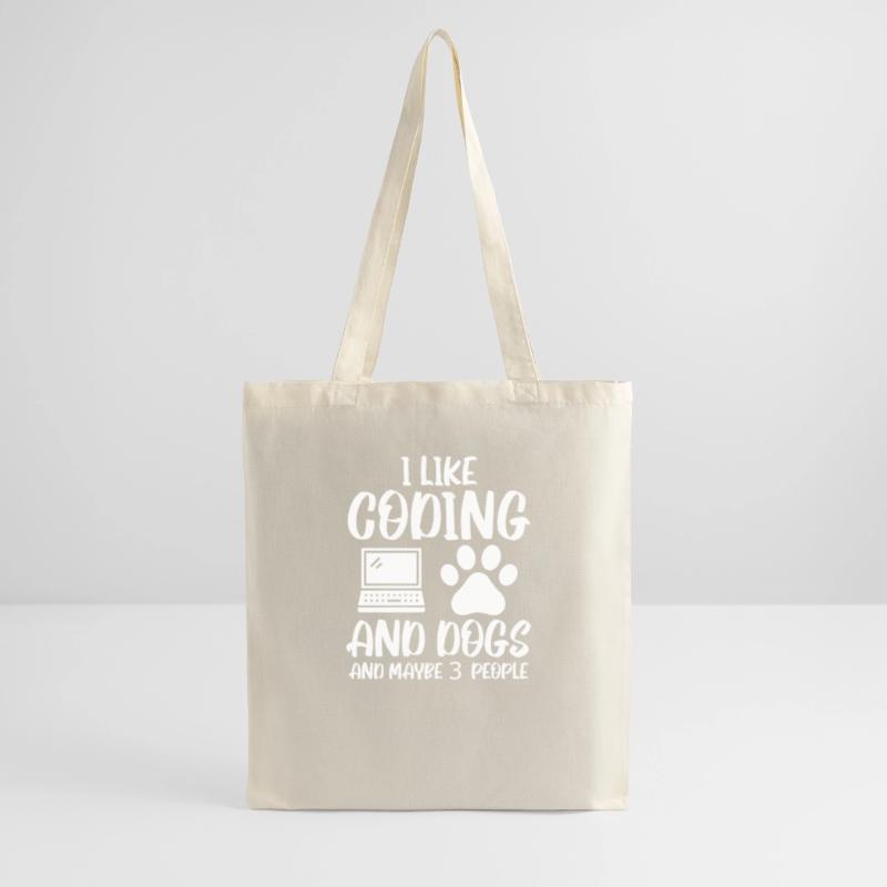 Coding und Hunde Programmierer Coder Entwickler Stoffbeutel