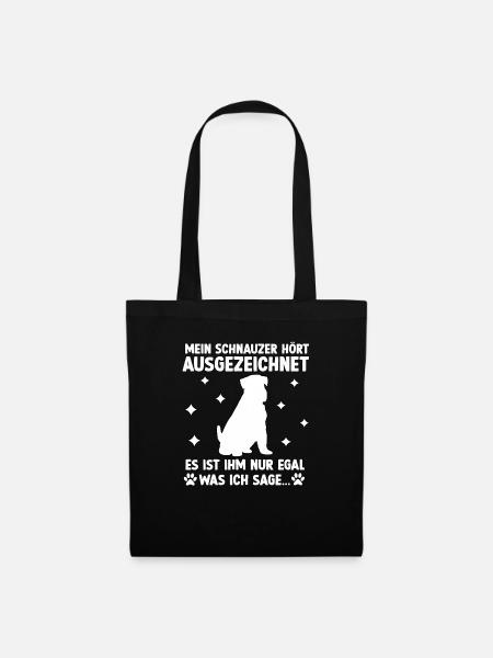 Freches Schnauzer Hundeliebhaber Geschenk Hunde - Stoffbeutel - Schwarz