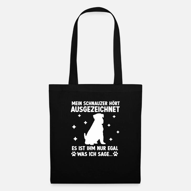 Freches Schnauzer Hundeliebhaber Geschenk Hunde - Stoffbeutel - Schwarz