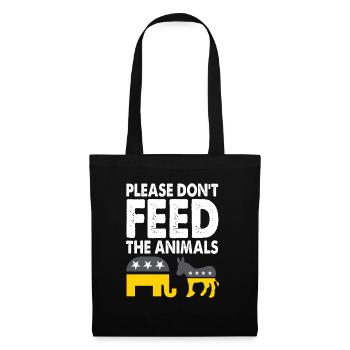 Libertarian Please Don't Feed The Animals - Tote Bag - black - Front