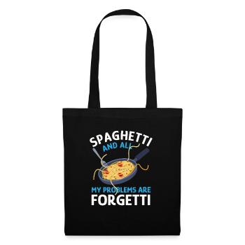 Pasta Ironic Saying Spaghetti Make Problems - Tote Bag - black - Front