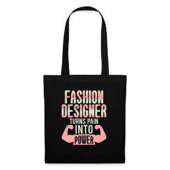 Designer Turns Pain To Power - Tote Bag - black - Front