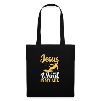 Jésus est le vent dans mon église de cerf-volant Kitesurf - Sac en tissu - noir - Devant