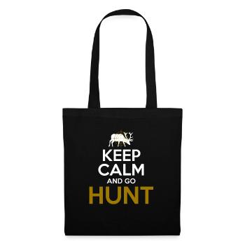 Keep Calm And Go Hunt Awesome Hunting T-Shirt - Tote Bag - black - Front