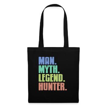 Retro Vintage Man. Myth. Legend. Hunter. Design - Stoffbeutel - Schwarz - Vorne