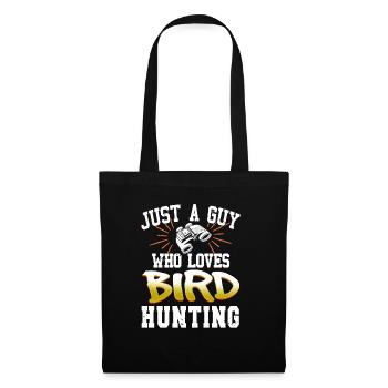 Vintage Juste un gars qui aime le thé de chasse aux oiseaux - Sac en tissu - noir - Devant