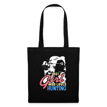 Vintage Juste une fille qui aime le t-shirt de chasse - Sac en tissu - noir - Devant