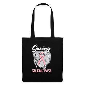 Saving 2nd Base Baseball Player Breast Cancer - Tote Bag - black - Front