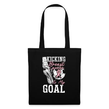 Kicking Breast Cancer Is My Goal Breast Cancer - Tote Bag - black - Front