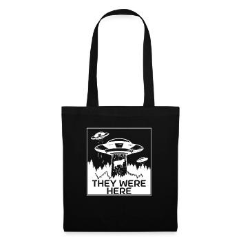 Alien Tshirt OVNI Alien Enfants Mars Messieurs - Sac en tissu - noir - Devant