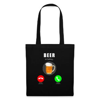 Bier ruft / Beer Is Calling - Tote Bag - black - Front