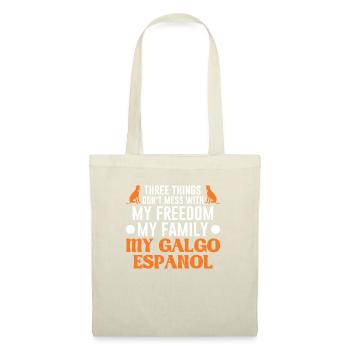 Galgo Espanol Liberté Famille Galgo - Sac en tissu - nature - Devant