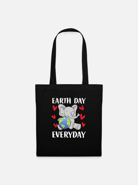 Earth Day Everyday - Stoffbeutel - Schwarz