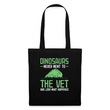 Dinosaurs Never Went To The Tierarzt - Stoffbeutel - Schwarz - Vorne